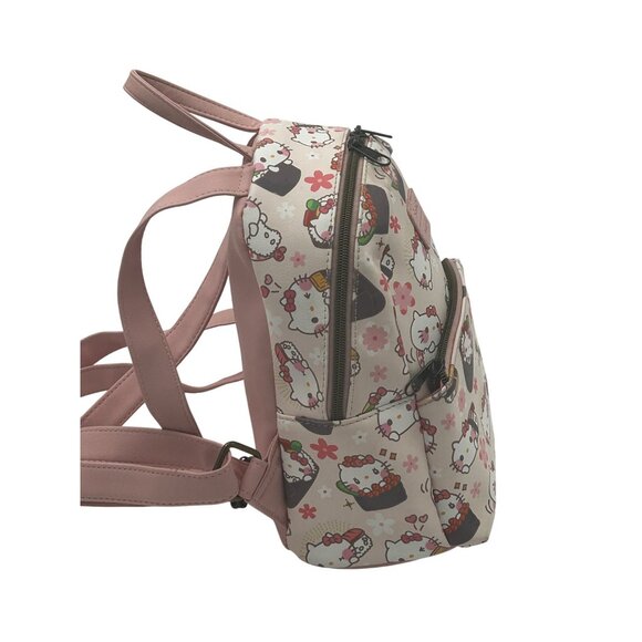 Loungefly Sanrio x Hello Kitty Sushi Mini Backpack Pink Vegan Leather - Picture 6 of 12